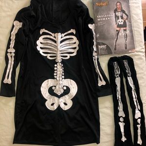 Plus Size Skeleton Woman Costume
